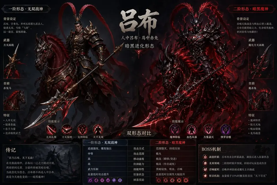 Reference image: Lu Bu Boss Design Sheet