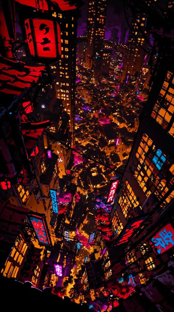 Reference image: Surreal Japanese Futuristic City Illustration