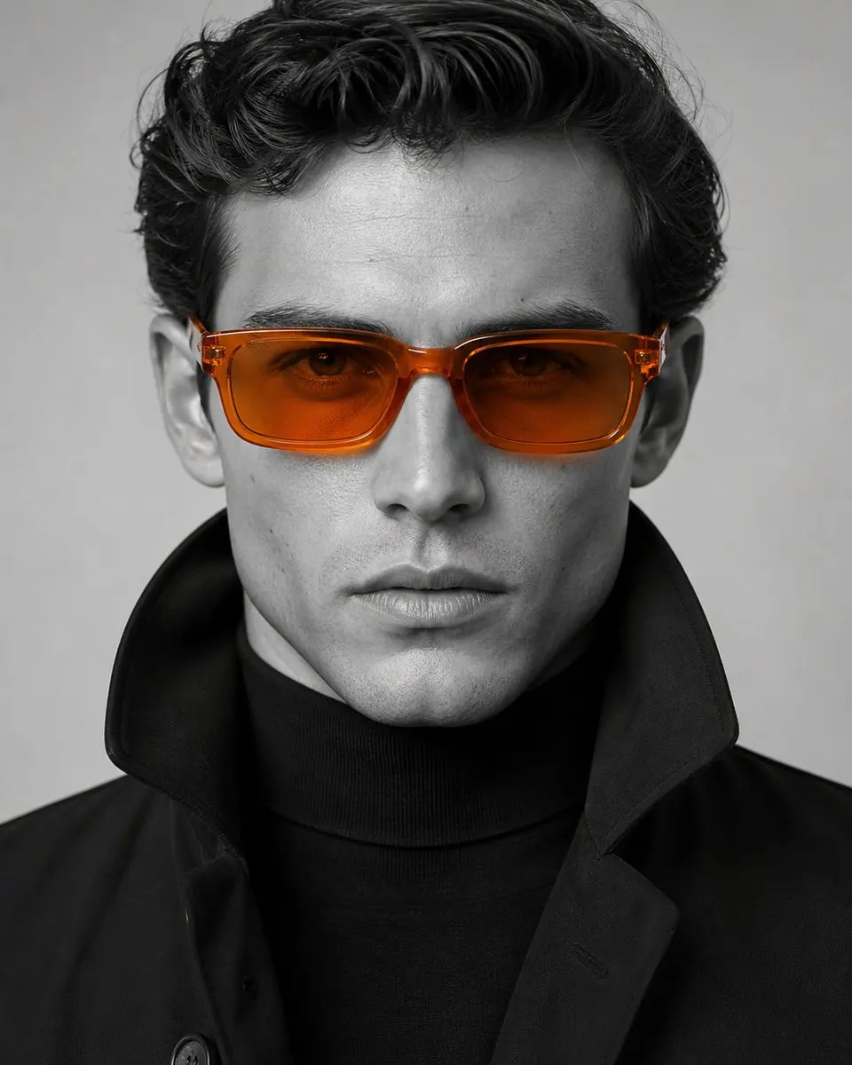 Reference image: Selective-Color Editorial Portrait