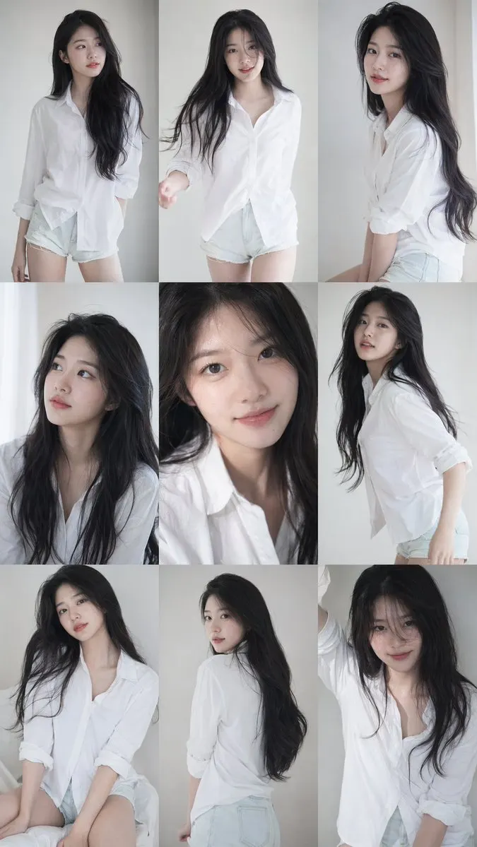 Reference image: Korean Idol 3x3 Collage Portrait