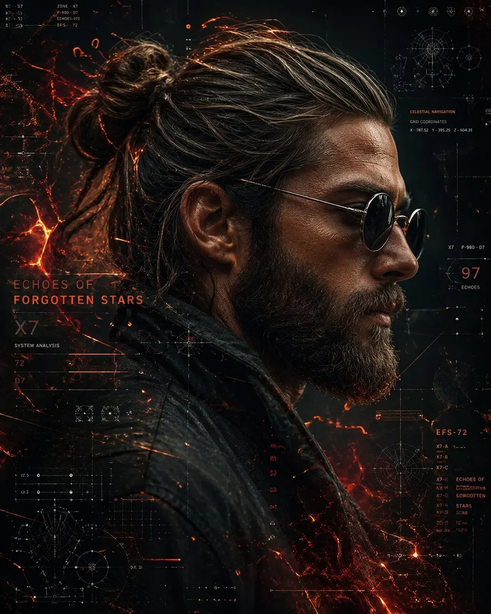Reference image: Cyberpunk Sci-Fi Side Profile Portrait