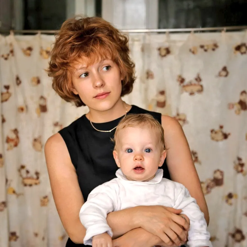 Reference image: Restored Vintage Mother and Child Portrait