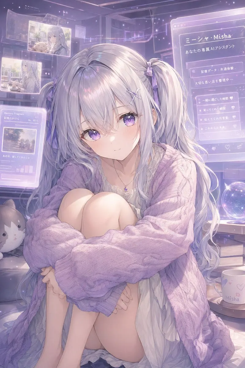 Reference image: Pastel AI Assistant Anime Portrait