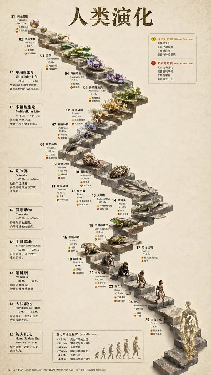 Reference image: 3D Stone Staircase Evolution Infographic