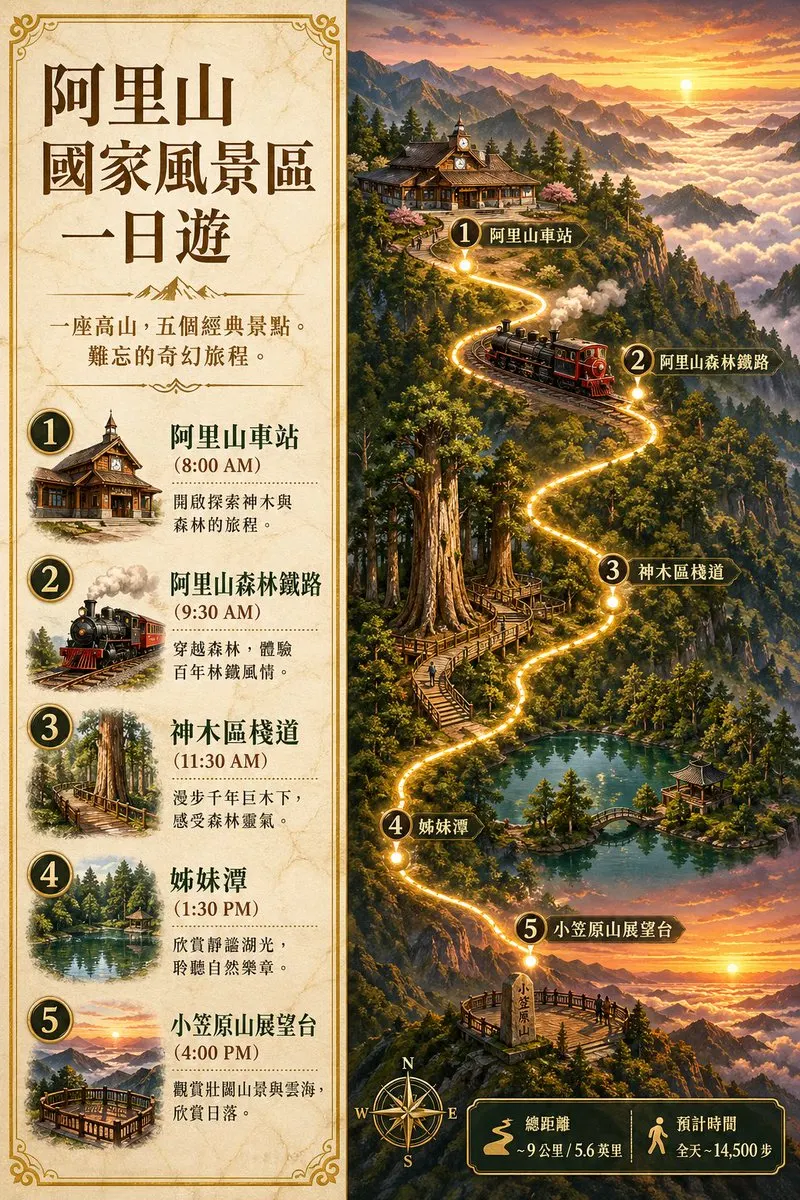 Reference image: Alishan One-Day Travel Poster