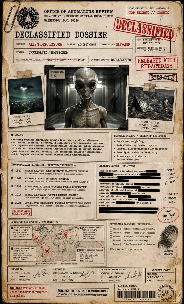 Reference image: Alien Disclosure Dossier