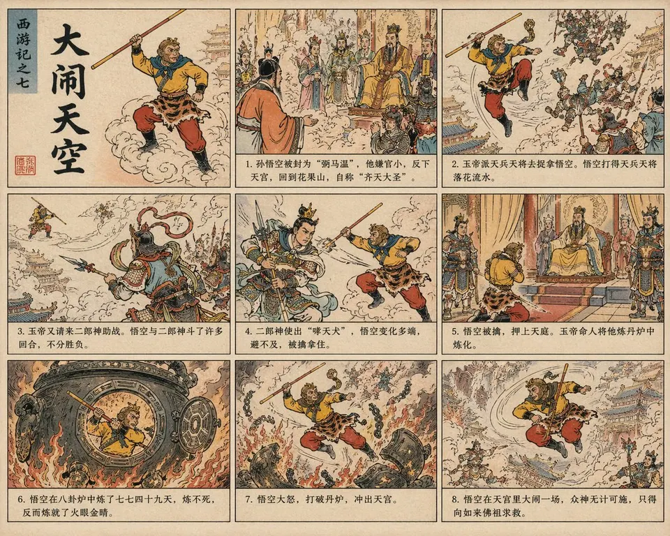 Reference image: Journey to the West Chinese Comic