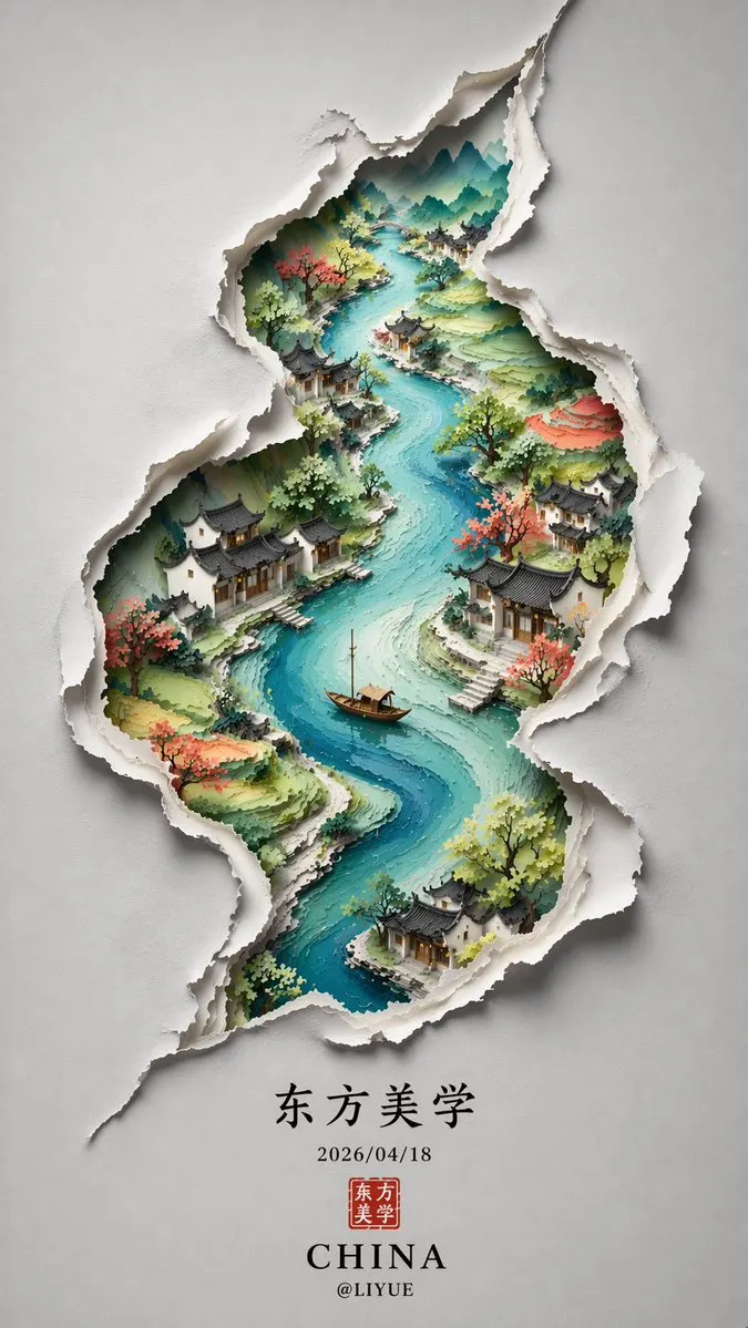 Reference image: Chinese Minimalist S-Shaped Poster