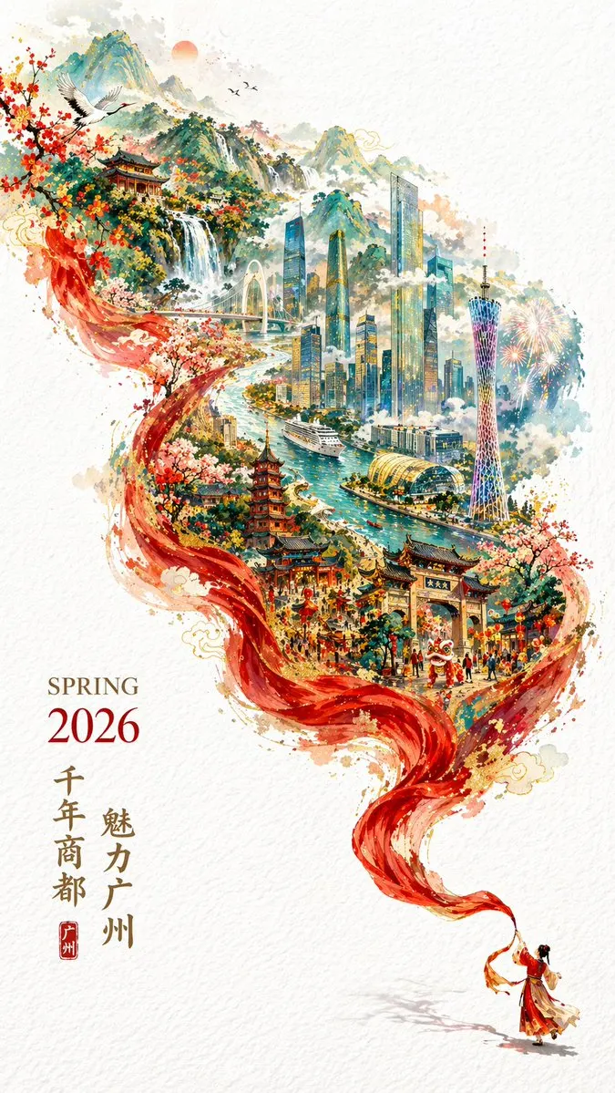 Reference image: 2026 Spring Guangzhou City Poster