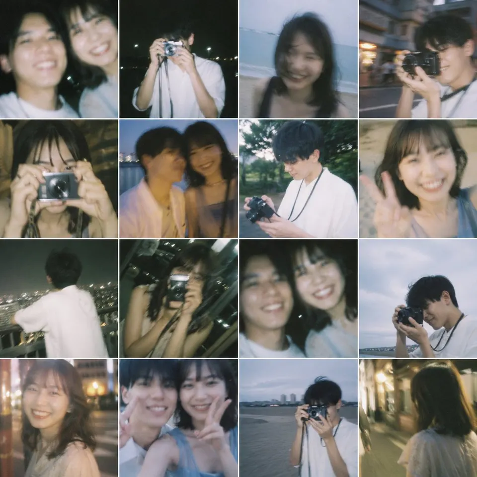 Reference image: Nostalgic 16-Photo Couple Grid