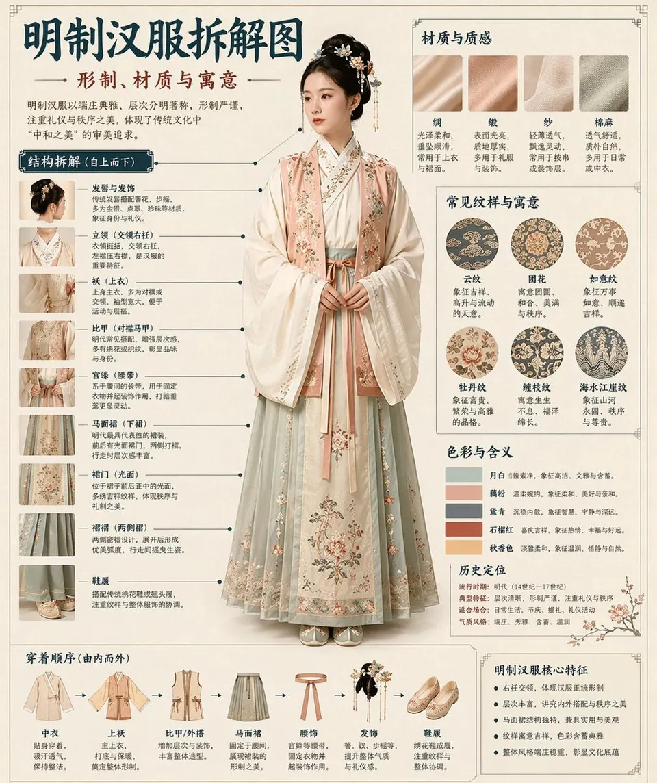 Reference image: Museum-Style Hanfu Breakdown Infographic